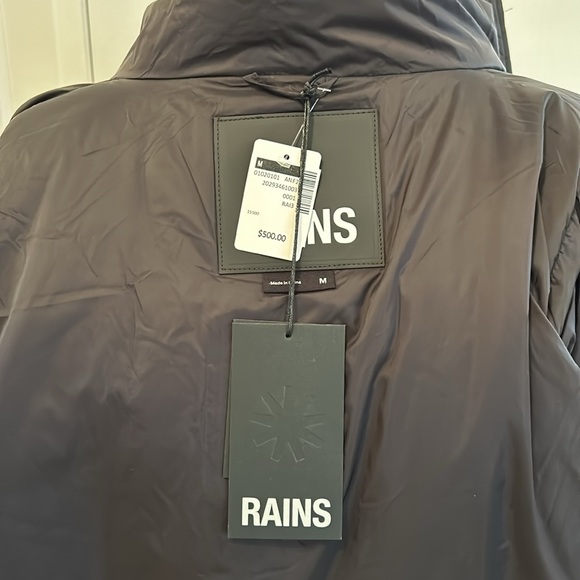 RAINS Long Padded Nylon Coat size M - Picture 7 of 12